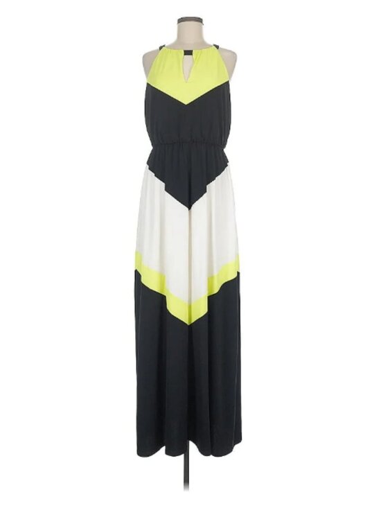 Vince Camuto Dresses & Skirts - Size 8 Vince Camuto Black White and Yellow Colorblock Maxi Dress